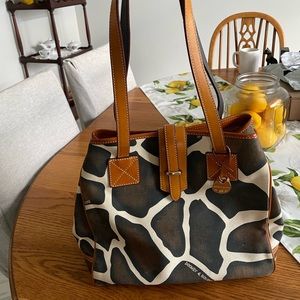 Dooney and Bourke Giraffe Print Shoulder Bag